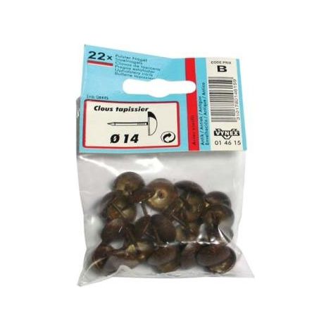 Chiodo da tappezzeria in bronzo antico 10 mm, 46grammi.