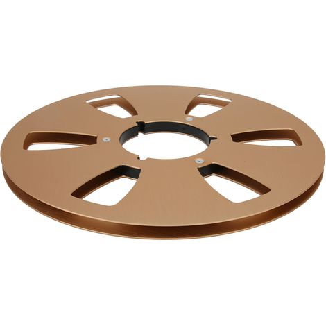 Bobine universelle 1/4" 10 pouces en aluminium doré, 6 trous pour enregistreur à bande magnétique
