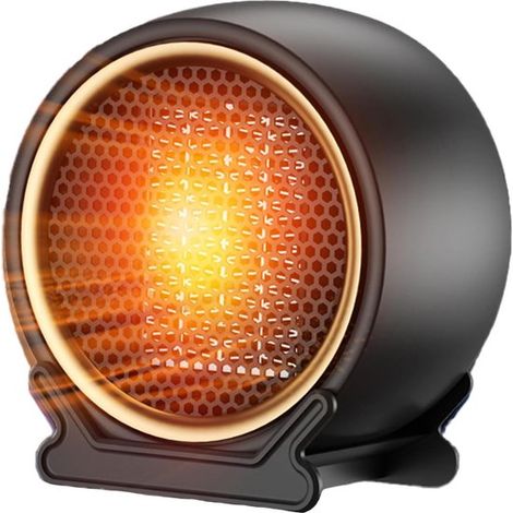 Riscaldatore elettrico,piccolo riscaldatore per ambienti,Con 2 impostazioni,Riscaldamento rapido in 2 secondi,Basso consumo energetico,nero (1/5)