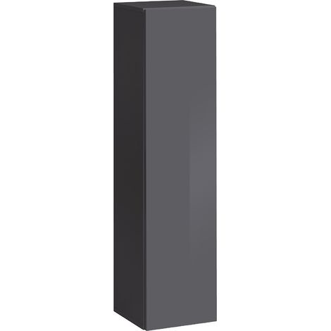 Armoire colonne suspendue – Gris – Collection SWITCH – 30x120 cm – Design moderne (1/5)