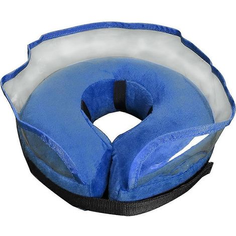 Niedliches aufblasbares Halsband im elisabethanischen Stil für Hunde und Katzen, Größe XL, blau, geeignet für kleine, mittlere und große Haustiere.