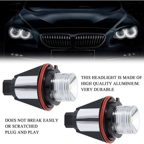 Set di 2 fari Angel Eyes compatibili con BMW E39 E53 E60 E61 E63 E64 E65 E66 E87 6000K con decoder Error Free 7000K Xenon White (1/4)