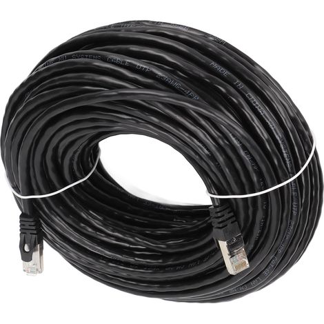 Câble Ethernet Cat 6 avec protection EMI, faible perte de retour, débit de 10 Gbit/s, connecteur RJ45, cordon Internet pour PC, longueur 30 mètres.
