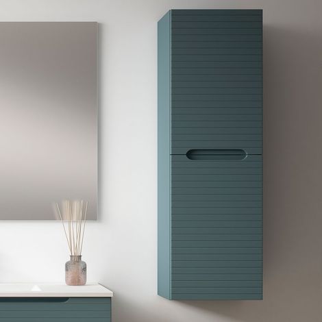 Kibath Mueble auxiliar de baño BOREAL 35x27 cm acabado AZUL OCEANO mate de colgar