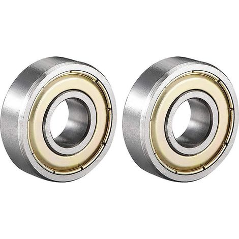 sourcing Map 2pcs Roulement Billes Gorge Profonde Double Blindage Carbone Acier 10 X 26 X 8mm 6000z (1/4)