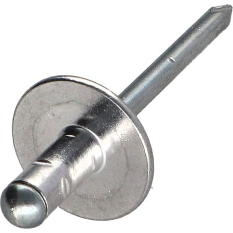 Rivet aveugle Aluminium Tige acier 4.8X10 Tête large Multi-serrage POLYGRIP