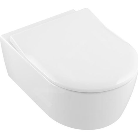 Villeroy & Boch Avento - WC suspendu avec abattant SoftClosing, DirectFlush, CeramicPlus, blanc alpin 5656RSR1 (1/5)
