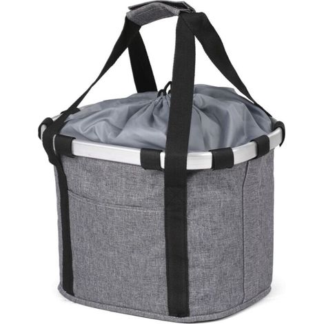 Panier de vélo pliable, panier de guidon de vélo amovible, porte-panier en toile avant de vélo, chariot pour animaux de compagnie facile à installer pour pique-nique, shopping, petits animaux de compa (1/4)