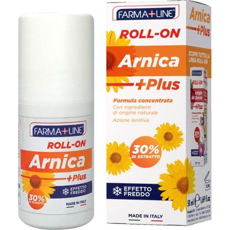 TrAdE Shop Traesio - Roll On Arnica Plus 50ml Azione Lenitiva Effetto Freddo Formula Concentrata Gel6649a - (1/2)