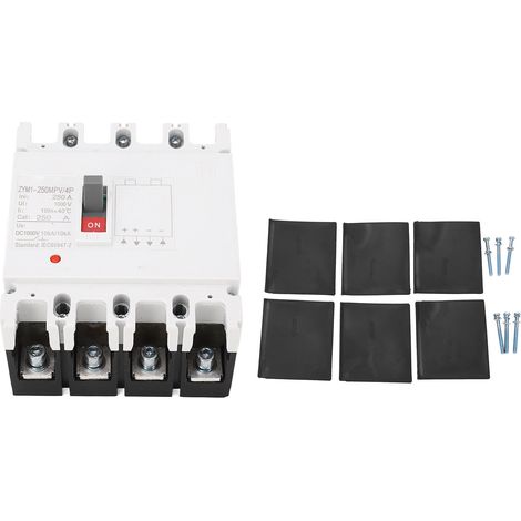 Disjoncteur miniature 4P 250A MCCB, interrupteur de protection moulé, sectionneur DC1000V, boîtier isolant pour installation électrique (1/5)