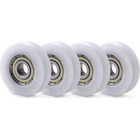 10 Stück U Nylon Kunststoff integrierte 608 Lager Rillenkugeln 6 30 10 mm Führungsrolle (1/4)