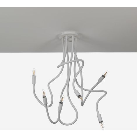 Moderner 6-Lüster Pendelleuchte Design Orix 6 - Weiß