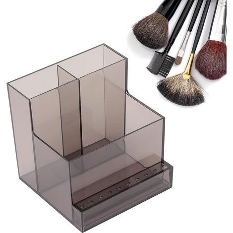 Boîte à Pinceaux de Maquillage, Support de Pinceau Cosmétique de Stockage Noir Acrylique pour Produits de Soins de la Peau pour Magasin de Pinceaux de Maquillage (1/5)