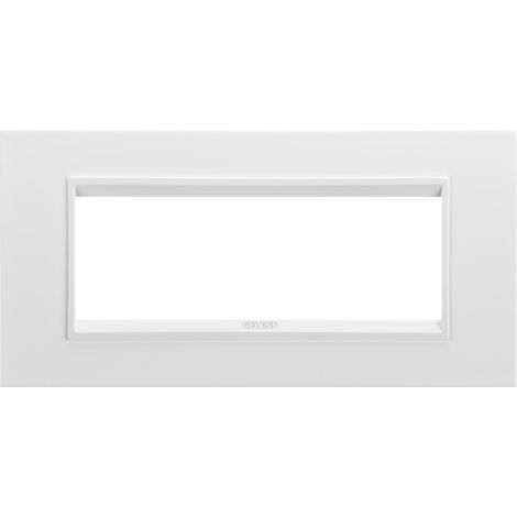 PLAQUE LUX 6P BLANC MONOCHROME GEWISS GW16206YB