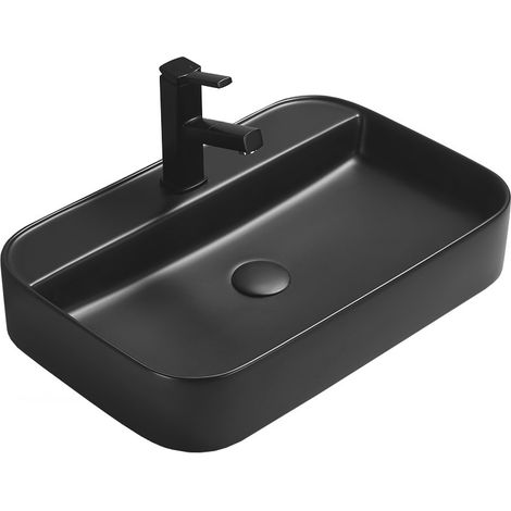 Mexen Sofia lavabo de sobreencimera 60 x 40 cm, negro mate - 22156085 (1/2)