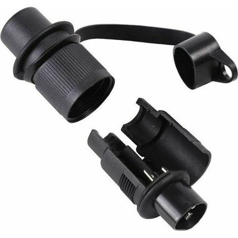 Prise remorque 3 broches étanche 12V, connecteur plug-and-play pour camions, bateaux, machines agricoles, résiste corrosion (1/5)