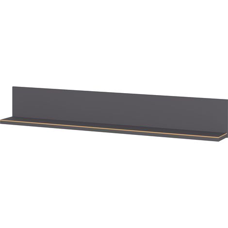 Etagère murale gris anthracite et bois Costal