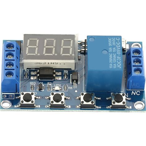 DC 5-30V LED-Anzeige Verzögerung Ein/Aus Relaismodul Triggerzyklus Verzögerungs-Timer-Schalter (1/5)