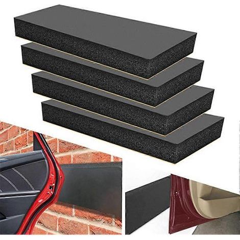 Lot de 4 protections d'angle de porte de garage/voiture en mousse. bloc de protection anti-rayures en caoutchouc plastique noir. (1/5)