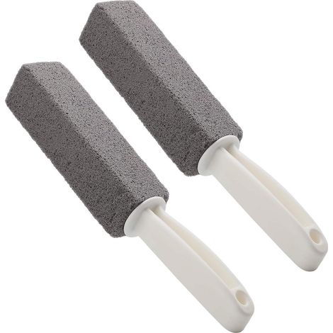 Lot de 2 brosses de nettoyage en pierre ponce avec manche, pour cuisine, barbecue, salle de bain et cuvette de toilettes (1/5)