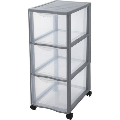 Caisson de rangement en polypropylène – Dimensions L.26 x P.36.5 x H.64 cm – Pour espaces confinés – Fabrication française – Sundis