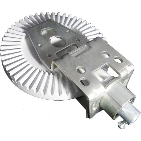 Zurfluh Feller – Treuil couple conique 5,8/1 N°1 pour volet roulant – Entrée 6 pans 7 mm – Sortie crabot ZF mâle – Capacité de levage 23Kg – Rapport réduction 1/5,8 (1/4)