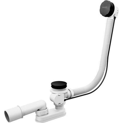 Ravak - Juego de desagüe y rebosadero para bañera, longitud 570 mm, con Bowden, negro mate X01745 (1/2)