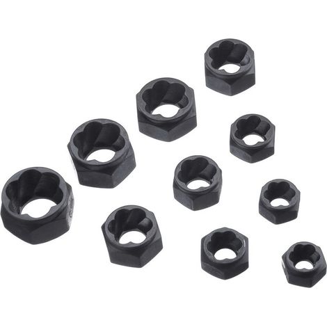 10 pièces Kit de réparation d'extracteur de boulon d'écrou endommagé métrique extracteur (1/4)