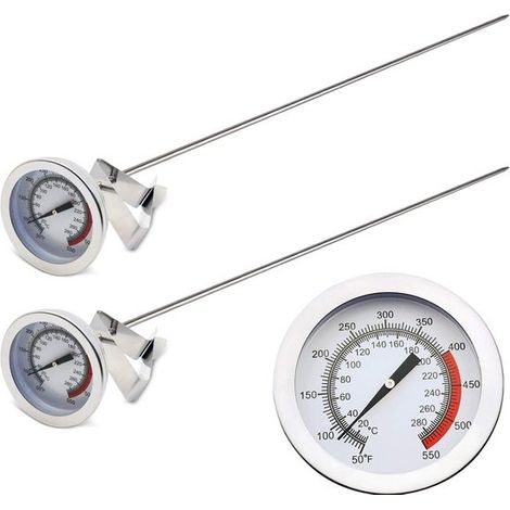 Termometro per carne in 2 pezzi, termometro da cucina, termometro per grassi, termometro per alimenti in acciaio inossidabile, misuratore di temperatura (1/5)