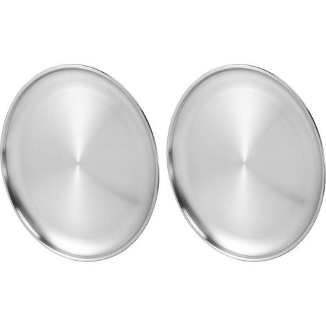 Ensemble de 2 plaques à pizza de 25 cm, plaques de cuisson rondes en acier inoxydable, plaque de cuisson croustillante pour four (1/5)