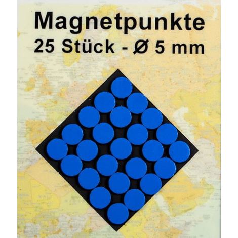 Marcadores/imanes para mapas de un solo color. Azul. 25 unidades. (1/4)