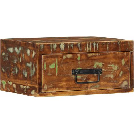 Maison Exclusive - Wand-Nachttisch Altholz Massiv (1/5)