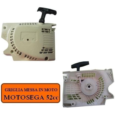 Griglia con messa in moto/Meccanismo avviamento a strappo/Puleggia/Ricambio per motosega 52cc