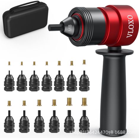 Pistolet à Riveter Électrique – Avec Convertisseur Métrique/Impérial – Pour Rivets (1/5)
