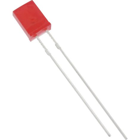 HuiYuan 2504R2D-KPB-S LED rouge rectangulaire 2 x 5 mm 30 mcd 180 ° 20 mA