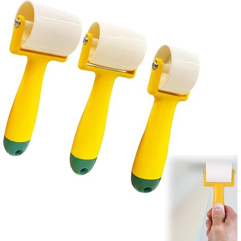 3 Pièces Rouleau a Enduire, Rouleau de Pression à Main, Rouleaux en Plastique, pour Papier Peint Couture Outils Décoratifs (1/5)