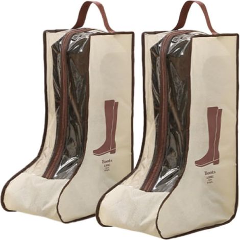 Zweiteiliges Set aus tragbarer Aufbewahrungstasche, Schuhüberzügen und Reiseorganizer, beige, Maße: 22 x 28 x 48 cm