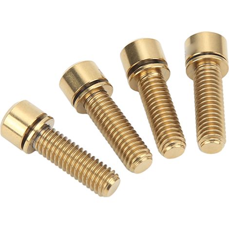 Lot M6 20mm Vis de Potence Vélo Filetage Précis Antirouille Fiable Petites Vis Frein pour VTT Or (1/5)