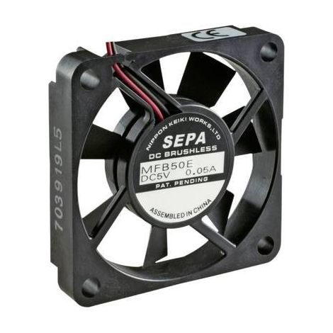 SEPA MFB50E12A Ventola assiale 12 V/DC 14.3 m³/h (L x L x A) 50 x 10.2 x 50 mm