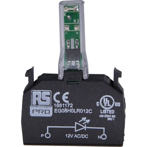 Bloc lumineux RS PRO LED Vert, 12 V c.a./c.c. ( Prix pour 1 )