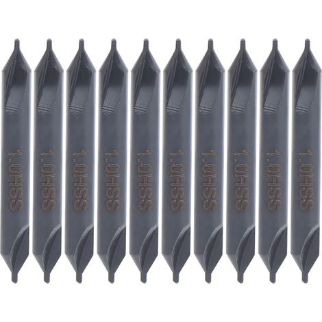 10 Stück HSS Typ A Zentrierbohrer, geschärft für Edelstahl und Metall, 1 mm – Präzisionsbohren
