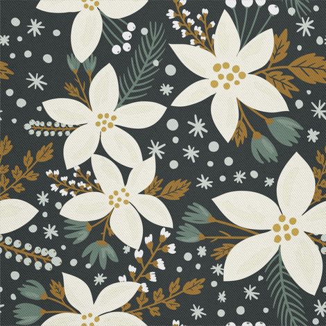 Telas decorativas Oxford para exteriores - Motivo de flores de invierno I DX110 (1/5)