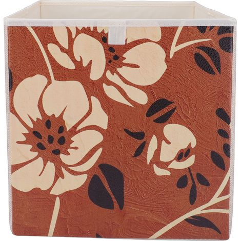 Boîte de Rangement Pliante - Cuir PU et Lin, Cube 30x30cm pour Placard (1/5)