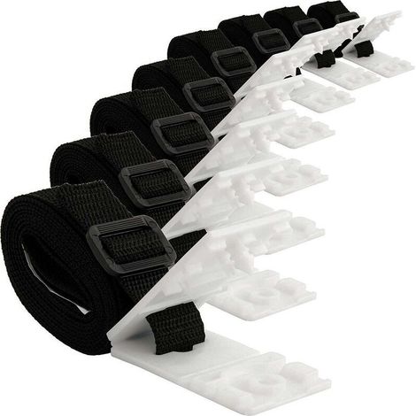 8 Pièces Enrouleur De Bâche pour Piscine Sangles Et Clips De Fixation pour Les Enrouleurs Moulinet De Couverture Solaire De Piscine pour Tube Solaire De Moulinet De Piscine Creusée (1/5)