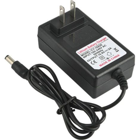 Adaptateur d'alimentation de charge sûre AC 100-240V DC 21V 2A pour batterie lithium-ion, prise EU, remplacement (1/4)
