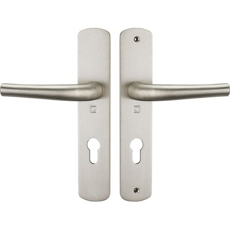 Ensemble sur plaque SALOME HOME entraxe 195mm clé I inox - HERACLES - B-SALOME-04