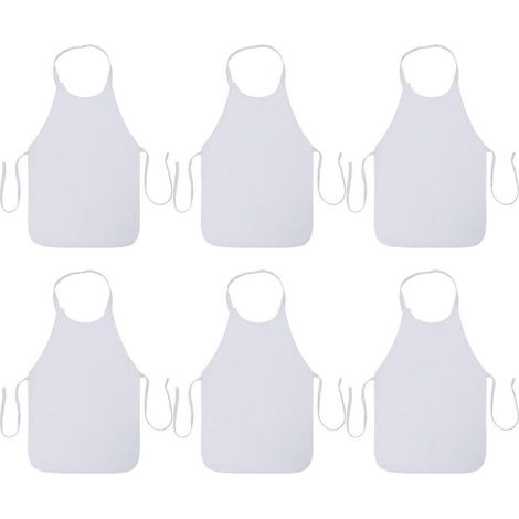 Lot de 10 tabliers non tissés imperméables à l'huile, réutilisables et à usage unique, pour la cuisine et la protection des mains des cuisiniers.-6242cm-White (1/4)