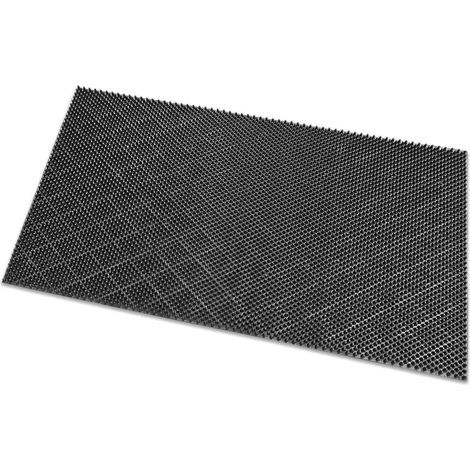 Paillasson en gomme Souple Antidérapant Drainant Entrée Externe Robuste Pointé 40x70 cm (1/4)