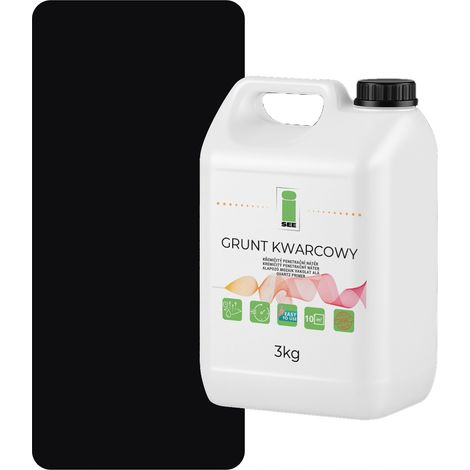 Imprimación de cuarzo para yeso de silicona, 3 kg, negra, F9005 (1/5)