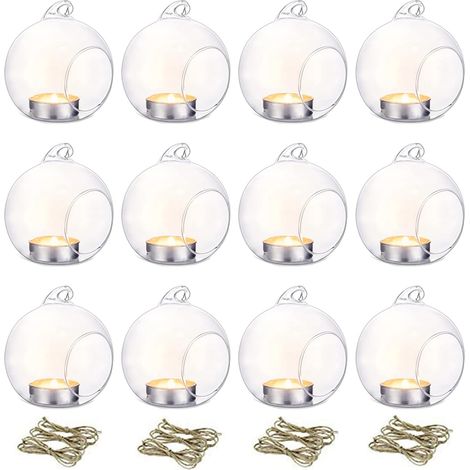 Porte-Tealight Suspendu en Boule de Verre: Photophore Boules (1/5)